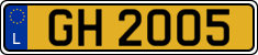 License plate of Luxembourg, 2003 year system