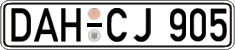 German license plate, Regular plates