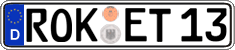 German license plate, Regular plates