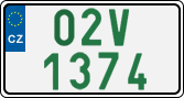 License plate of the Czech Republic, Oldtimers (2001)