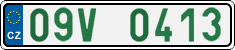 License plate of the Czech Republic, Oldtimers (2001)