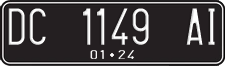 License plate of Indonesia, Regular plates