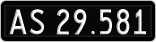 License plate of Denmark, 1958/1966-1976 - system