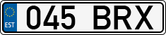 License plate of Estonia, Regular car plates