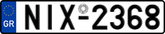 License plate of Greece, Cars