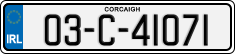License plate of Ireland, Regular plates