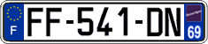 French license plate, SIV (ordinary)