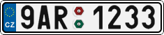 License plate of the Czech Republic, Cars (2001)