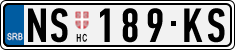 License plate of Serbia, Cars