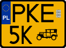 License plates of Poland, Oldtimers