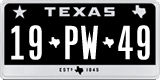 Texas, Vanity Plates