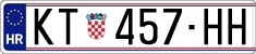 License plate of Croatia, Regular plates