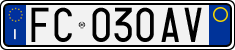License plate of Italy, Cars (1994 year series)
