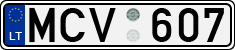 License plate of Lithuania, Cars