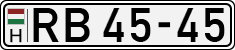 license plates of Hungary, Ministry of Interior (1990)