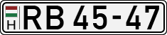 license plates of Hungary, Ministry of Interior (1990)