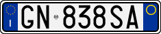 License plate of Italy, Cars (1994 year series)