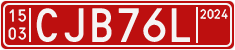 License plate of Sweden, Transit plates