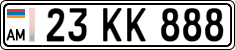 License plate of Armenia, Private owners