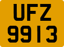 License plate of the United Kingdom, Northern Ireland (1966)
