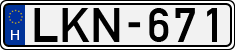 license plates of Hungary, Cars (1990)