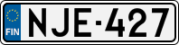 License plate of Finland, Cars