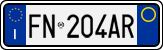 License plate of Italy, Cars (1994 year series)