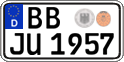 German license plate, Regular plates