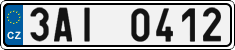 License plate of the Czech Republic, Cars (2001)