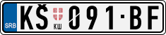 License plate of Serbia, Cars