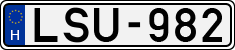 license plates of Hungary, Cars (1990)