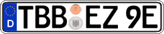 German license plate, Electric vehicles