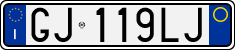 License plate of Italy, Cars (1994 year series)