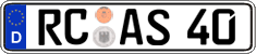German license plate, Regular plates