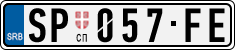 License plate of Serbia, Cars