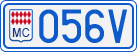 License plate of Monaco, Cars