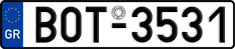License plate of Greece, Cars