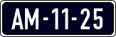 License plate of the Netherlands, Imported oldtimers (cars)