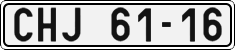 License plate of the Czech Republic, Cars (1960)