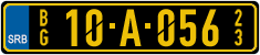 License plate of Serbia, Diplomatic