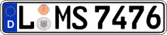 German license plate, Regular plates