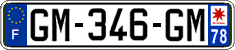 French license plate, SIV (ordinary)