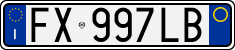 License plate of Italy, Cars (1994 year series)