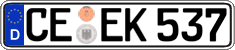 German license plate, Regular plates
