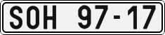 License plate of the Czech Republic, Cars (1960)