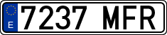 License plates of Spain, Ordinary (2000)