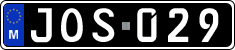 License plate of Malta, Oldtimers (ABC 123)