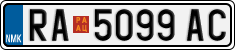 License plate of North Macedonia, Regular plates (2012)