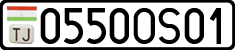 License plate of Tajikistan, Private owners (2009)
