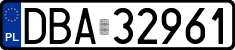 License plates of Poland, Regular car plates